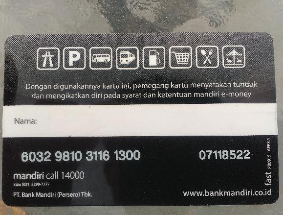 kegunaan kartu mandiri e-toll
